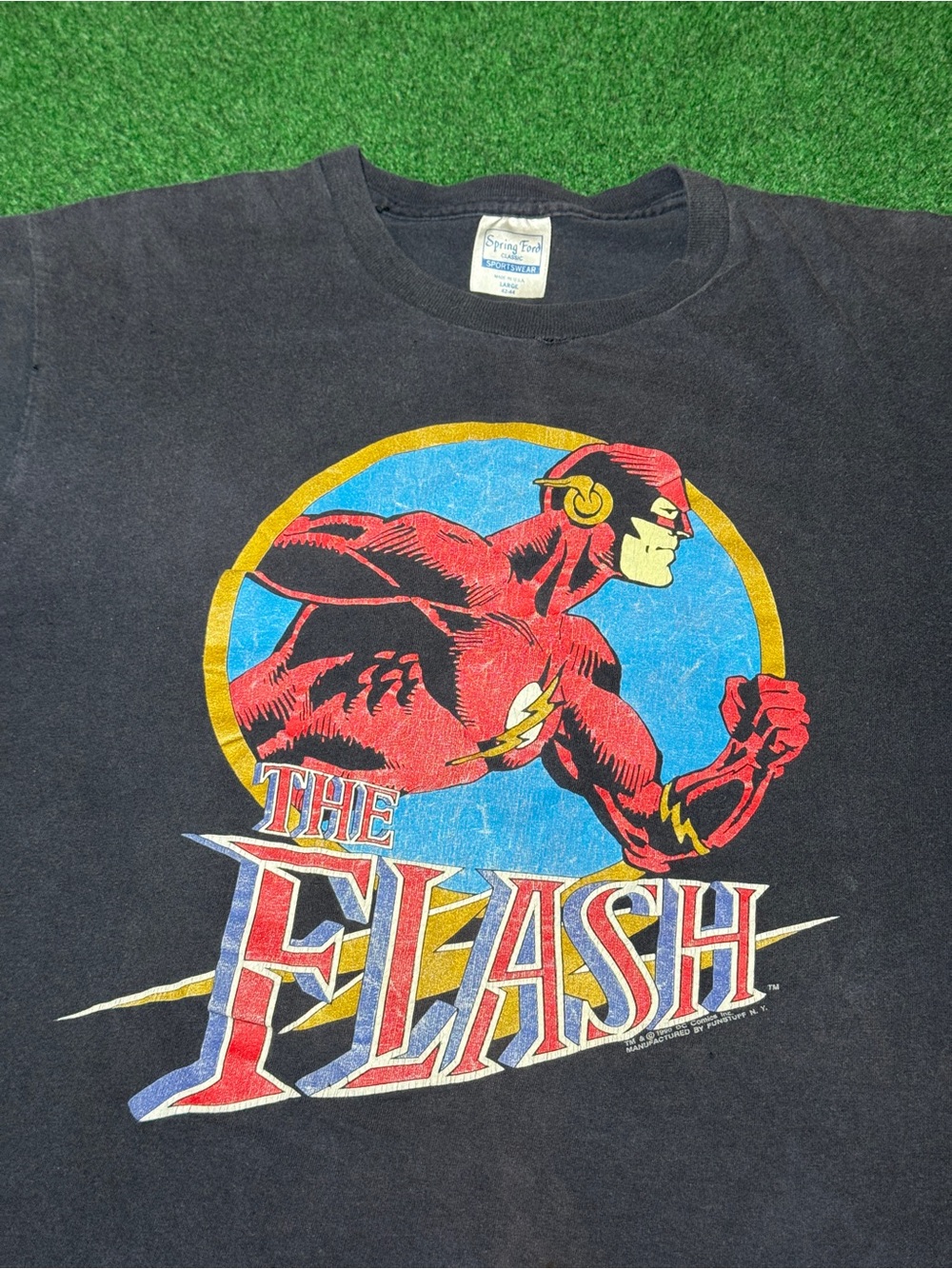 Vintage 90s The Flash DC Comics T-shirt, Batman Wolverine Faded Punk Nerd Large